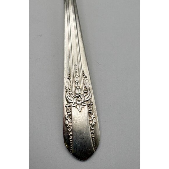 Wm Rogers 1939 Reflection Meat Serving Fork Extra Plate Silver Plated Floral - Picture 3 of 7